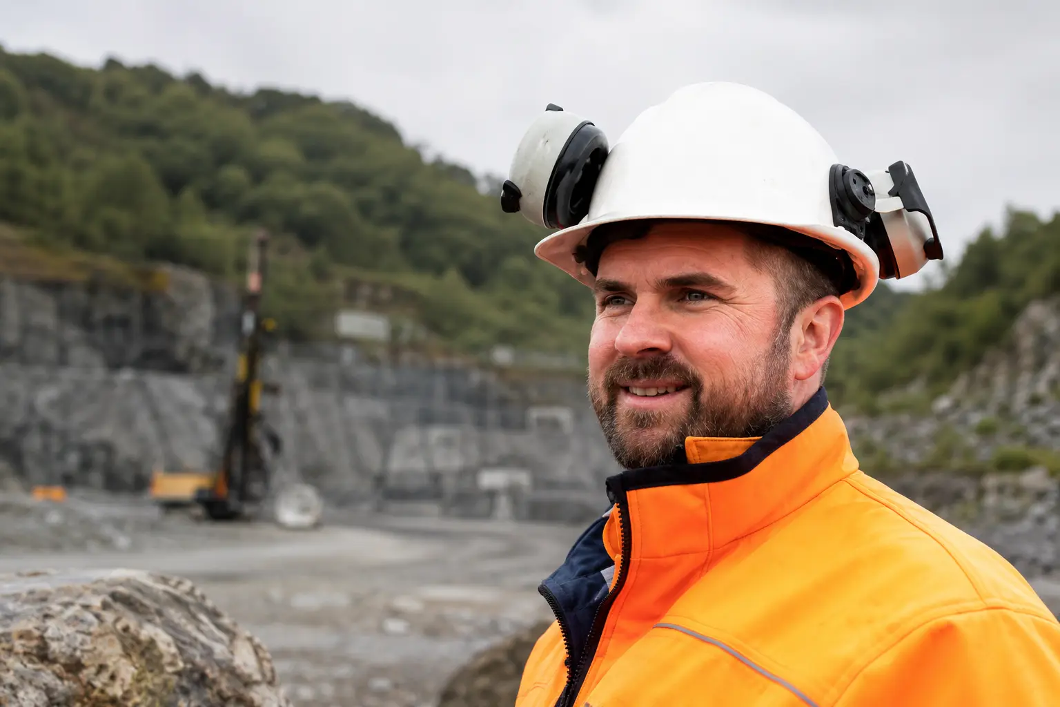Hamish McLauchlan in field safety equipment