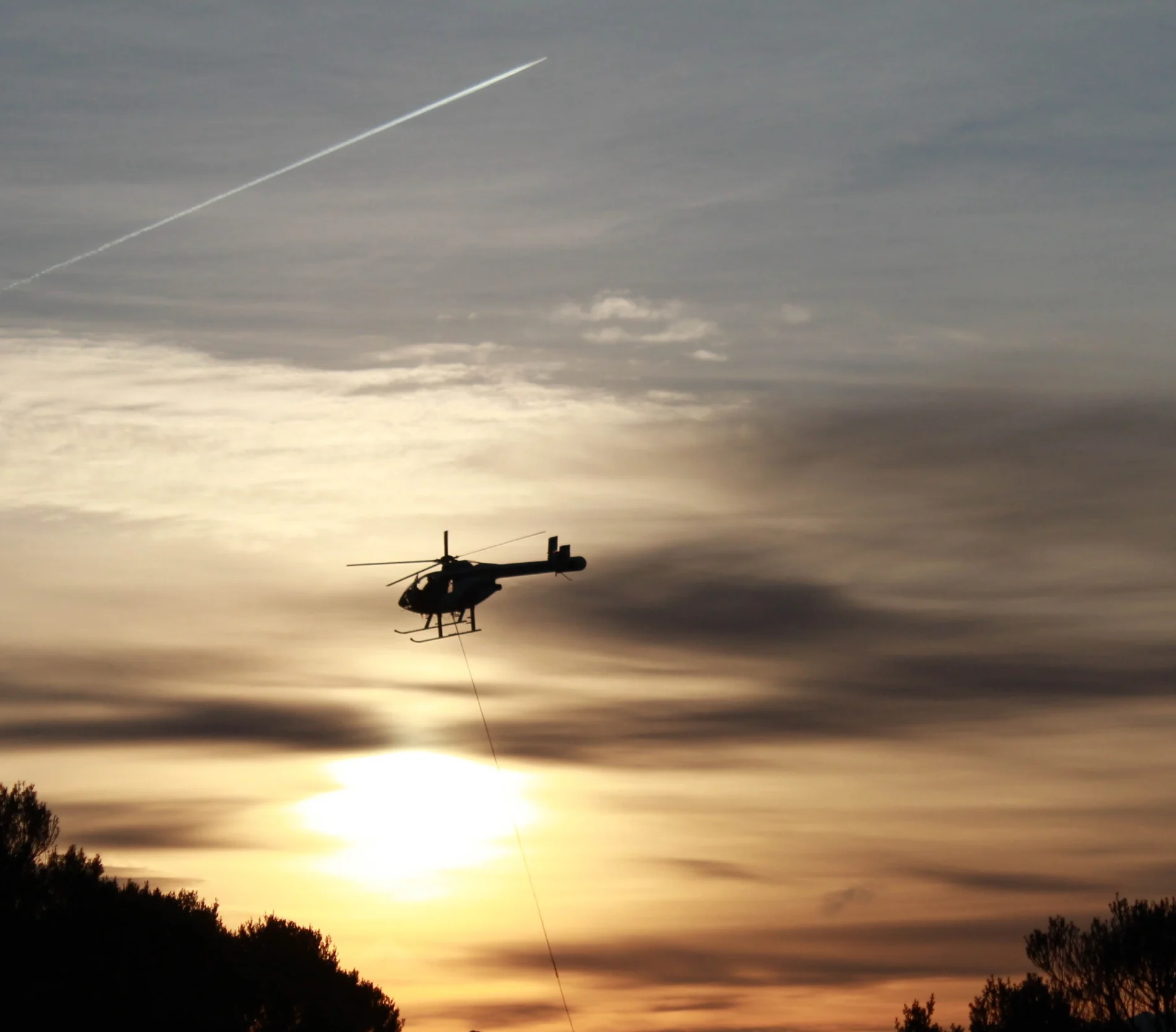 Helicopter long-line support during an exploration programme