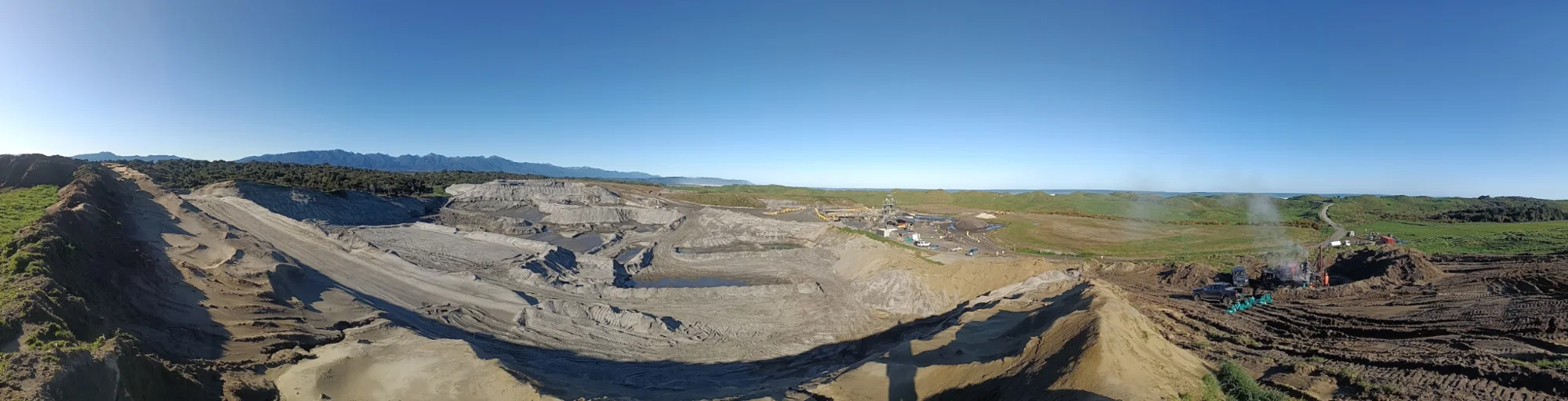Nine Mile mineral sands mine on the West Coast of New Zealand