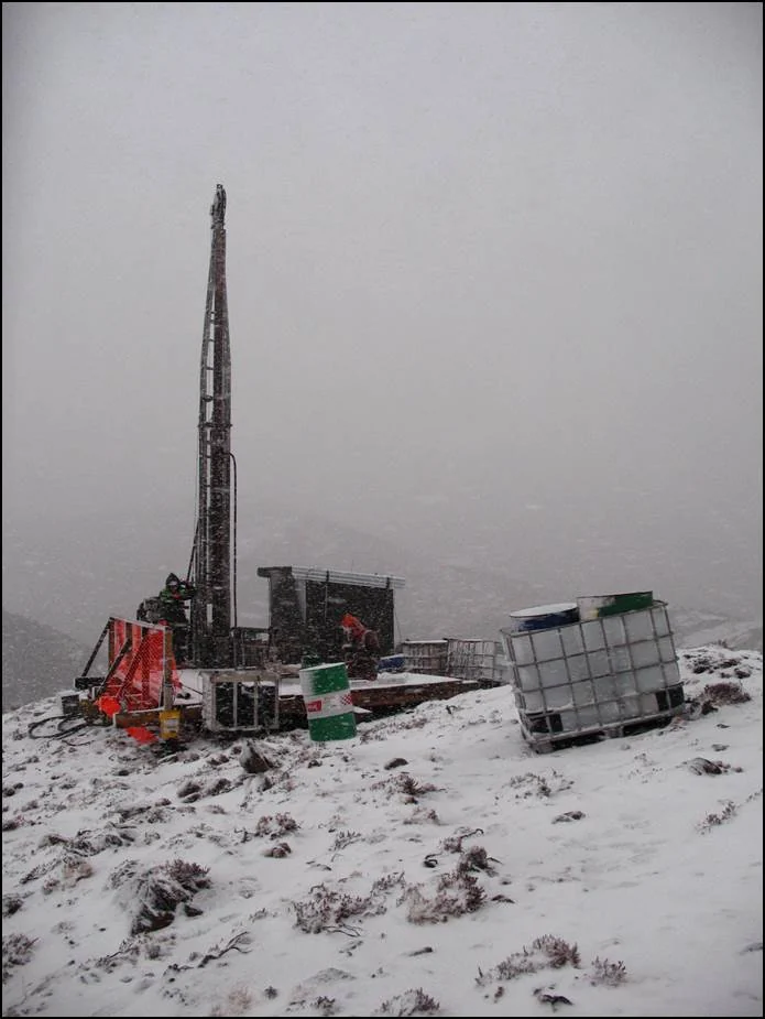 Exploration drilling during winter conditions